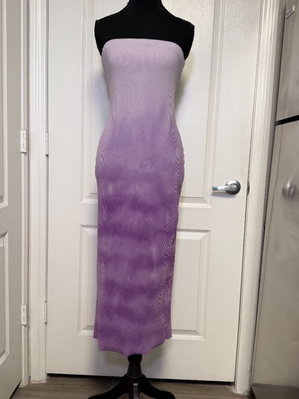 Forever 21 Plus Lavender Tie Dye Tube Bodycon Maxi Dress 0X